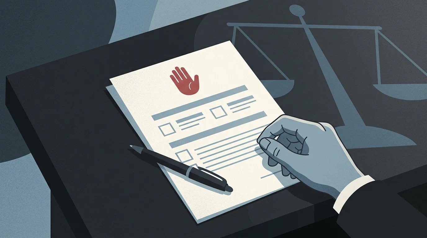 Conceptuele weergave van bezwaar maken tegen een onvrijwillige Cruks-registratie