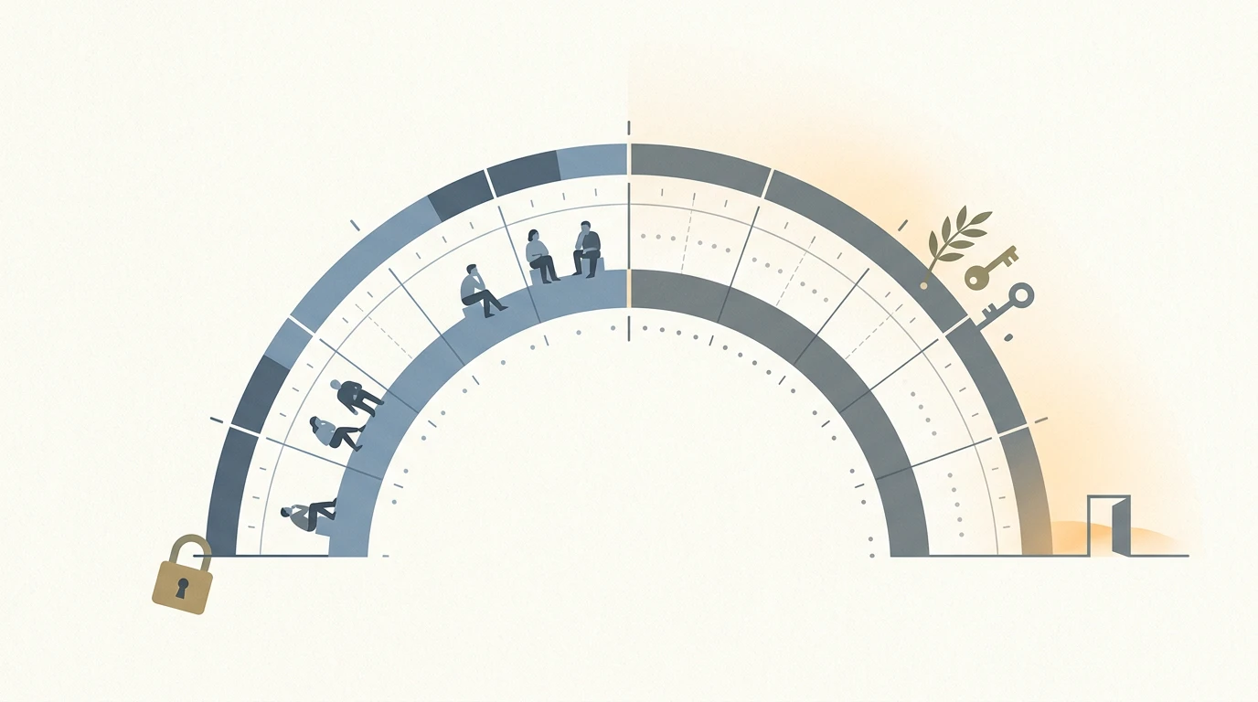Illustratie van de minimale uitsluitingstermijn van zes maanden in Cruks